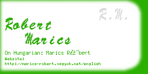 robert marics business card